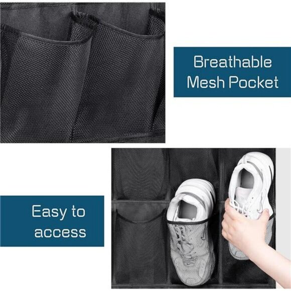 AOODA Over The Door Shoe Organizer 28 Pocket Hanging Closet Shoe Rack - Picture 5 of 8